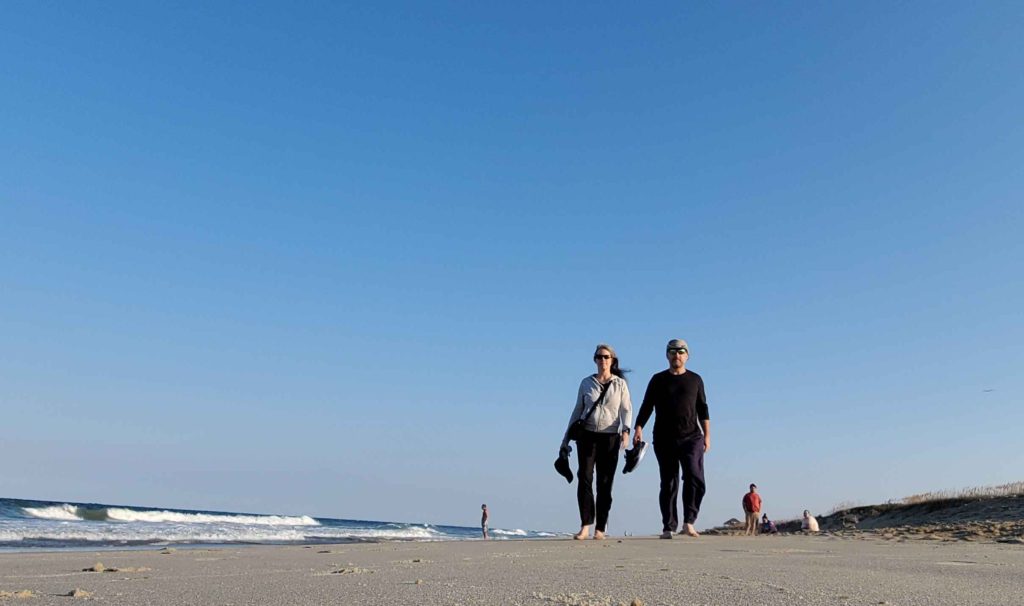 Walking on the beach (OBX)